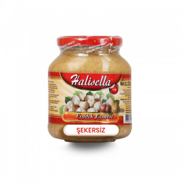 300gr Şekersiz Halisella Fındık Ezmesi - %100 Fındık